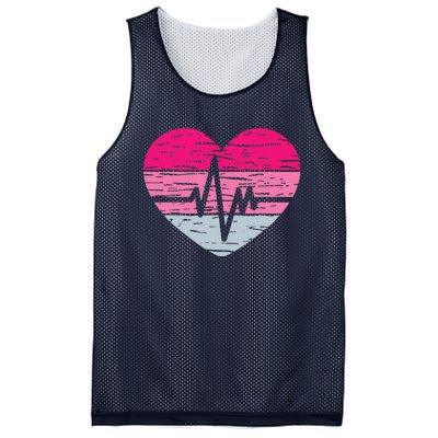 Nurse Valentines Day Heart Stethoscope Love Nursing Mesh Reversible Basketball Jersey Tank