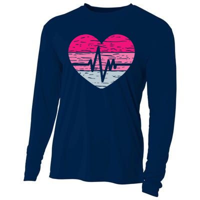 Nurse Valentines Day Heart Stethoscope Love Nursing Cooling Performance Long Sleeve Crew