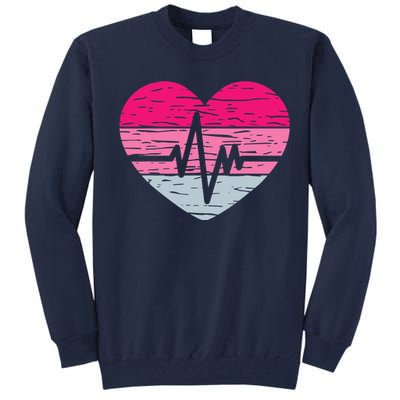 Nurse Valentines Day Heart Stethoscope Love Nursing Tall Sweatshirt