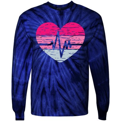 Nurse Valentines Day Heart Stethoscope Love Nursing Tie-Dye Long Sleeve Shirt