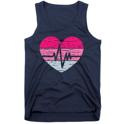 Nurse Valentines Day Heart Stethoscope Love Nursing Tank Top