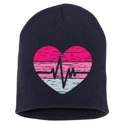 Nurse Valentines Day Heart Stethoscope Love Nursing Short Acrylic Beanie