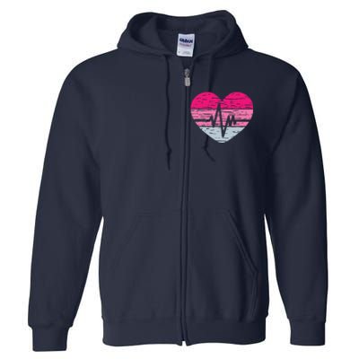 Nurse Valentines Day Heart Stethoscope Love Nursing Full Zip Hoodie