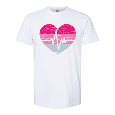 Nurse Valentines Day Heart Stethoscope Love Nursing Softstyle CVC T-Shirt