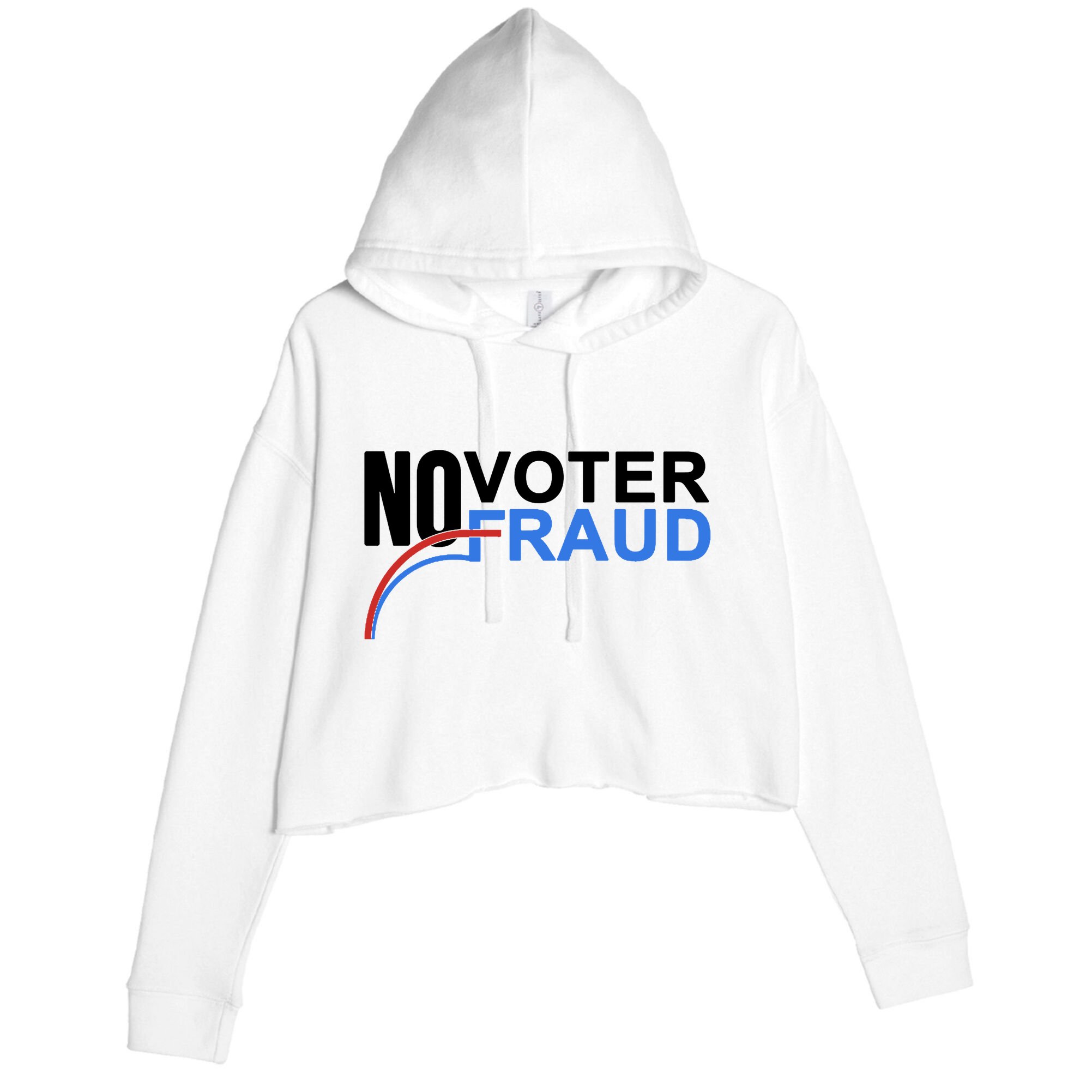 No Voter Fraud Election Crop Fleece Hoodie