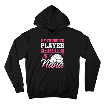 Nana Volleyball Fan Player Grandmother Team Sport Spiker Hoodie