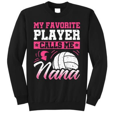 Nana Volleyball Fan Player Grandmother Team Sport Spiker Sweatshirt