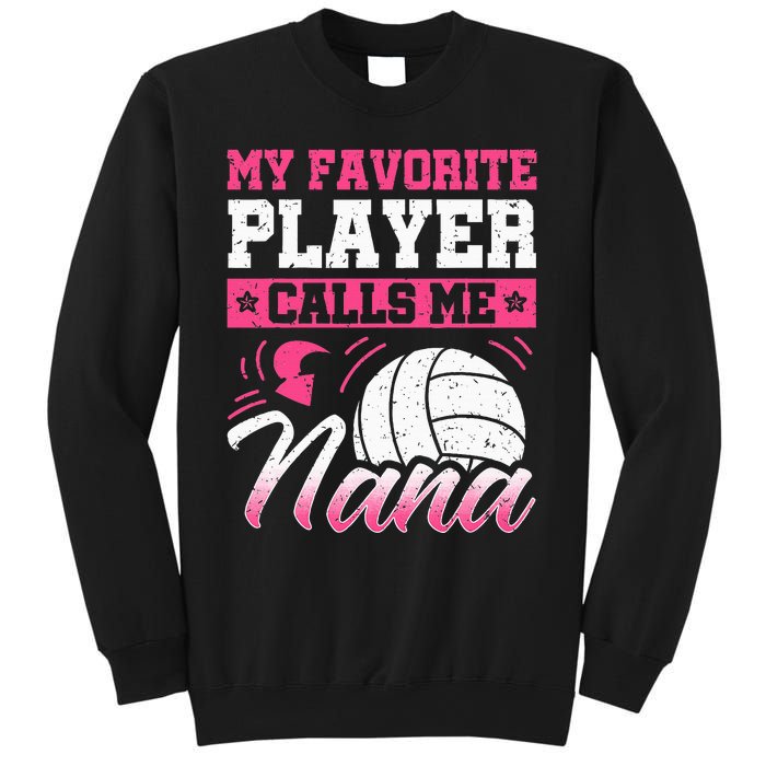 Nana Volleyball Fan Player Grandmother Team Sport Spiker Sweatshirt