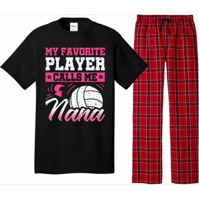 Nana Volleyball Fan Player Grandmother Team Sport Spiker Pajama Set