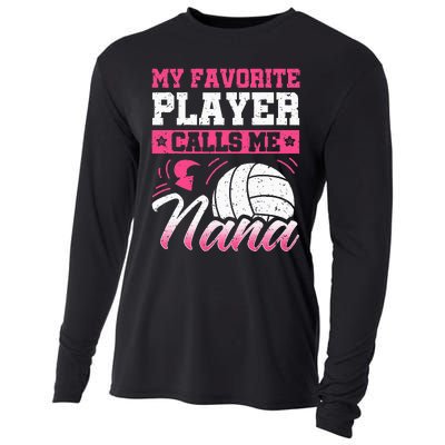 Nana Volleyball Fan Player Grandmother Team Sport Spiker Cooling Performance Long Sleeve Crew