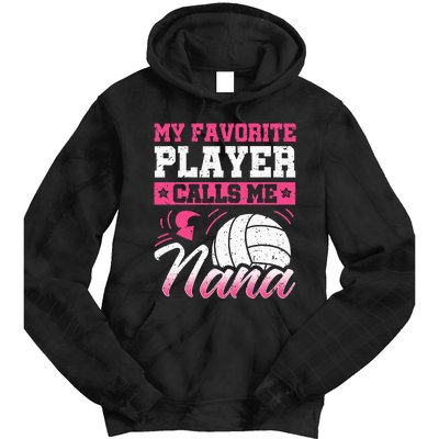 Nana Volleyball Fan Player Grandmother Team Sport Spiker Tie Dye Hoodie