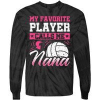 Nana Volleyball Fan Player Grandmother Team Sport Spiker Tie-Dye Long Sleeve Shirt