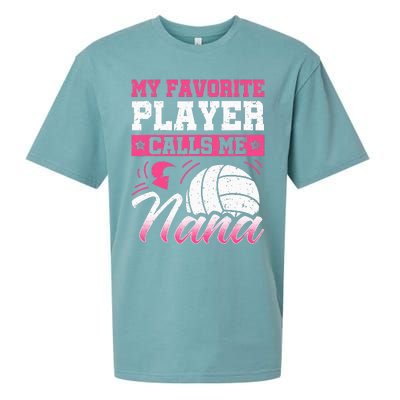 Nana Volleyball Fan Player Grandmother Team Sport Spiker Sueded Cloud Jersey T-Shirt