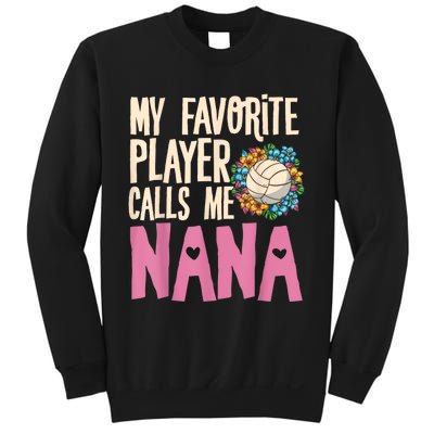 Nana Volleyball Fan Grandmother Team Sport Spiker Sweatshirt