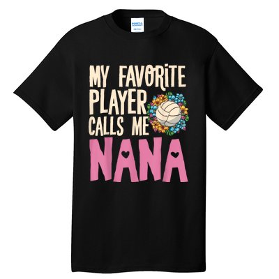 Nana Volleyball Fan Grandmother Team Sport Spiker Tall T-Shirt