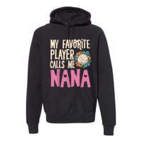 Nana Volleyball Fan Grandmother Team Sport Spiker Premium Hoodie