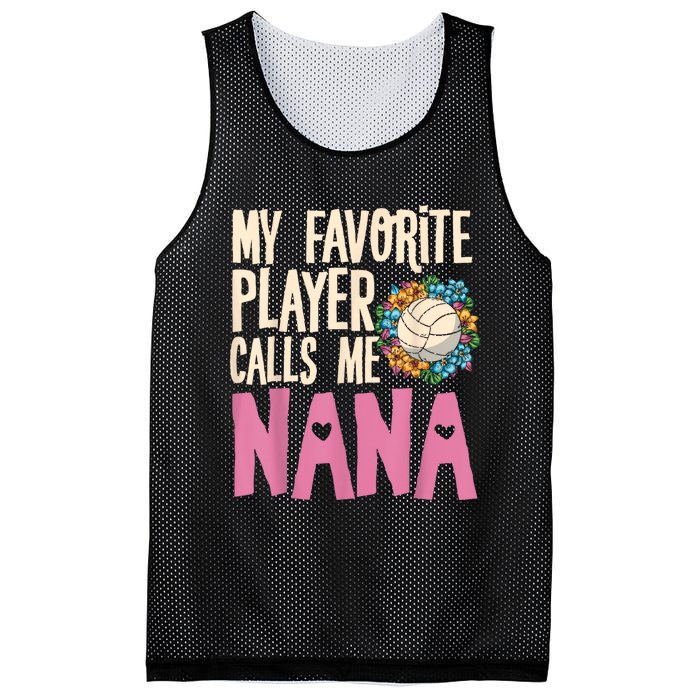 Nana Volleyball Fan Grandmother Team Sport Spiker Mesh Reversible Basketball Jersey Tank