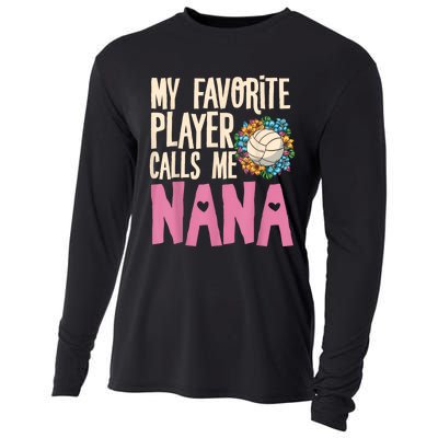 Nana Volleyball Fan Grandmother Team Sport Spiker Cooling Performance Long Sleeve Crew