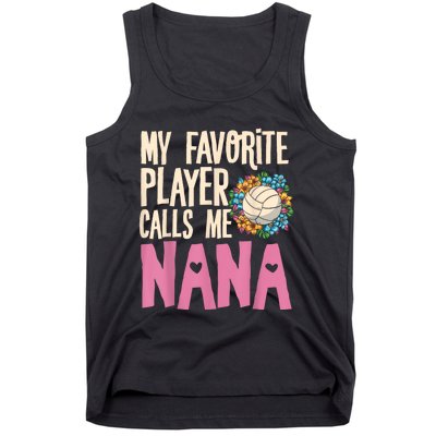 Nana Volleyball Fan Grandmother Team Sport Spiker Tank Top