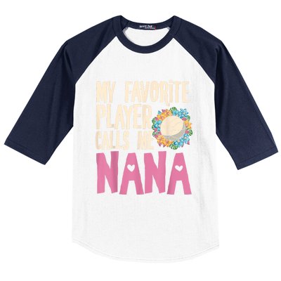 Nana Volleyball Fan Grandmother Team Sport Spiker Baseball Sleeve Shirt