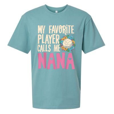 Nana Volleyball Fan Grandmother Team Sport Spiker Sueded Cloud Jersey T-Shirt