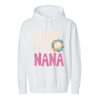 Nana Volleyball Fan Grandmother Team Sport Spiker Garment-Dyed Fleece Hoodie