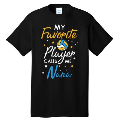 Nana Volleyball Fan Player Team Sport Grandmother Spiker Tall T-Shirt