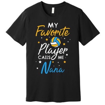 Nana Volleyball Fan Player Team Sport Grandmother Spiker Premium T-Shirt