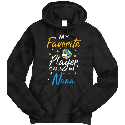 Nana Volleyball Fan Player Team Sport Grandmother Spiker Tie Dye Hoodie