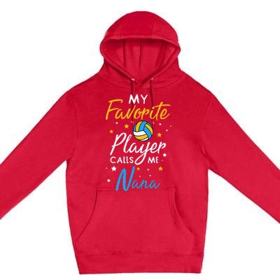 Nana Volleyball Fan Player Team Sport Grandmother Spiker Premium Pullover Hoodie