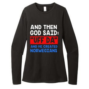 Norwegian Viking Funny Uff Da Womens CVC Long Sleeve Shirt