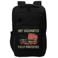 Not Vaccinated Fully Protected Gun Rights American Flag Impact Tech Backpack