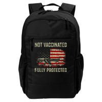 Not Vaccinated Fully Protected Gun Rights American Flag Daily Commute Backpack