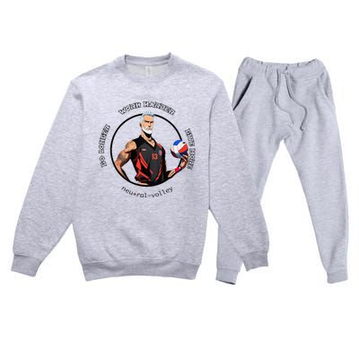 Neutral Volley Go Longer Volleyball Premium Crewneck Sweatsuit Set