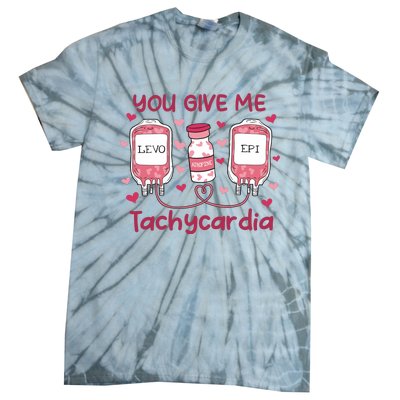 Nurse Valentine Icu Nurse Tie-Dye T-Shirt