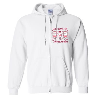 Nurse Valentine Icu Nurse Full Zip Hoodie