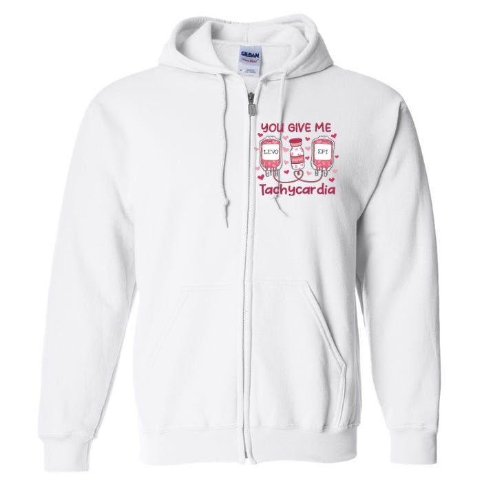 Nurse Valentine Icu Nurse Full Zip Hoodie