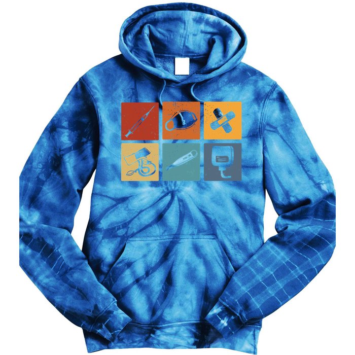 Nursing Vintage Medical Nurse Gift Tie Dye Hoodie