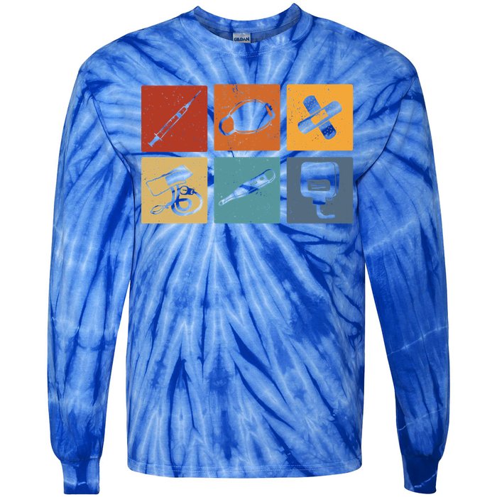 Nursing Vintage Medical Nurse Gift Tie-Dye Long Sleeve Shirt