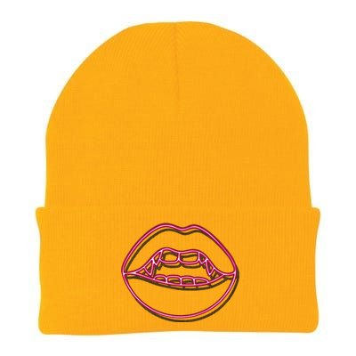 Neon Vampire Mouth Knit Cap Winter Beanie