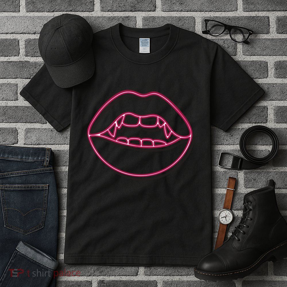 Neon Vampire Mouth Tall T-Shirt