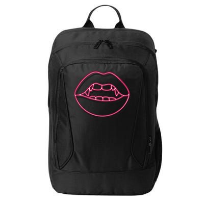 Neon Vampire Mouth City Backpack