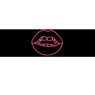 Neon Vampire Mouth Bumper Sticker