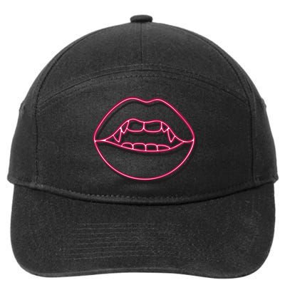 Neon Vampire Mouth 7-Panel Snapback Hat