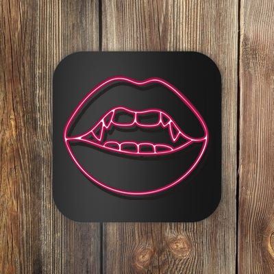 Neon Vampire Mouth Coaster