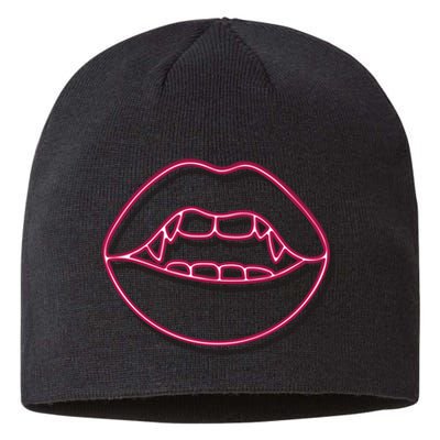 Neon Vampire Mouth Sustainable Beanie