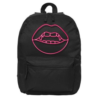 Neon Vampire Mouth 16 in Basic Backpack