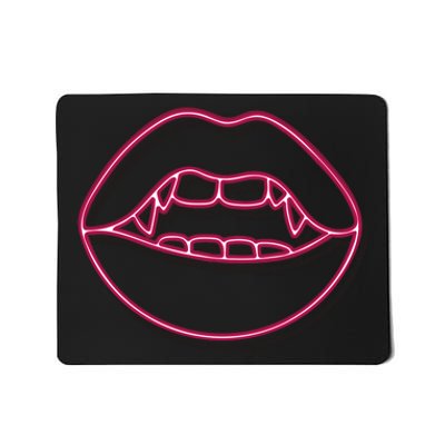 Neon Vampire Mouth Mousepad