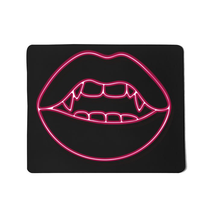 Neon Vampire Mouth Mousepad