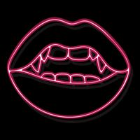 Neon Vampire Mouth Premium T-Shirt
